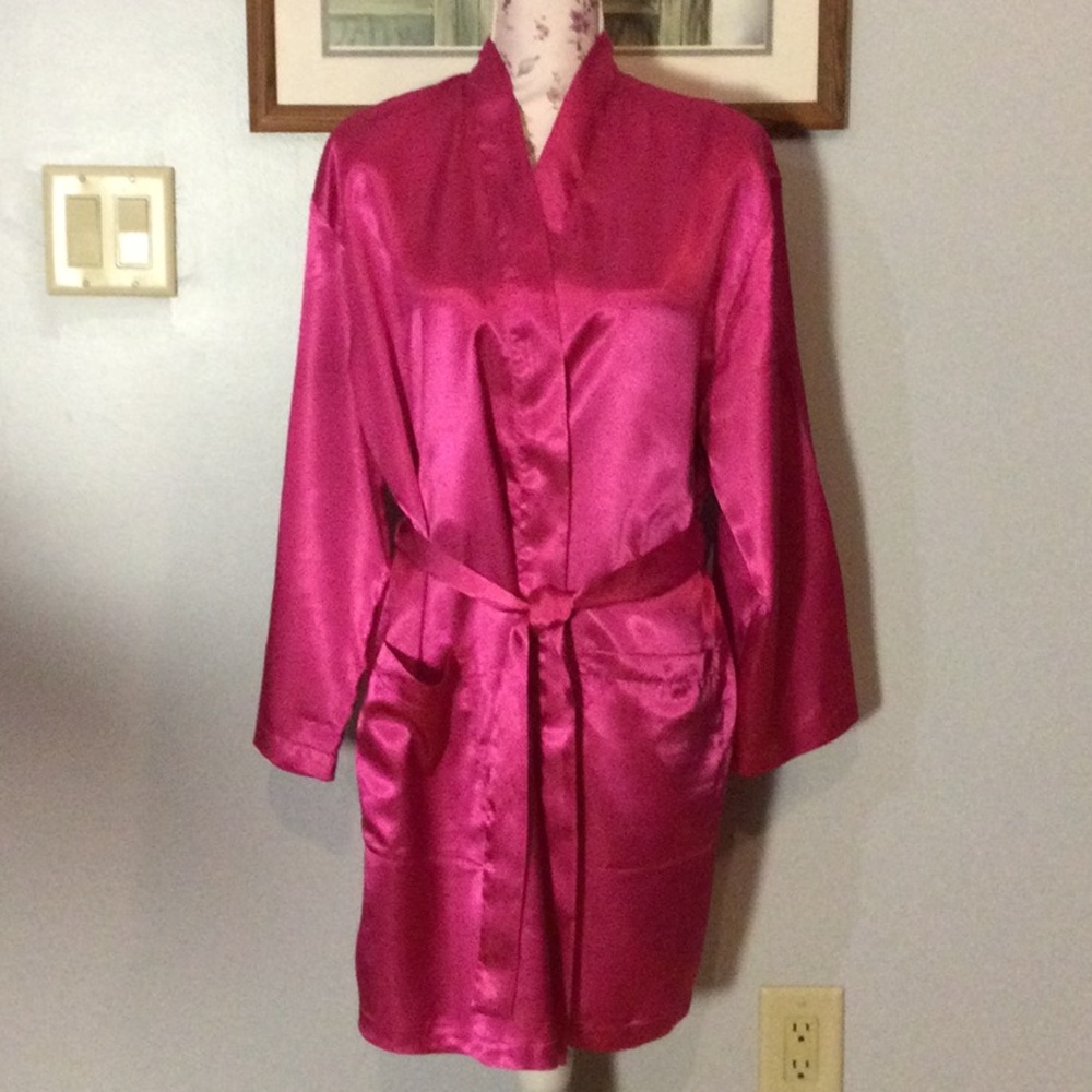Sarah Spencer Pink Satin Robe